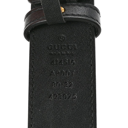Gucci Calfskin Double G 30mm Belt 80 32 Black 5 of 6