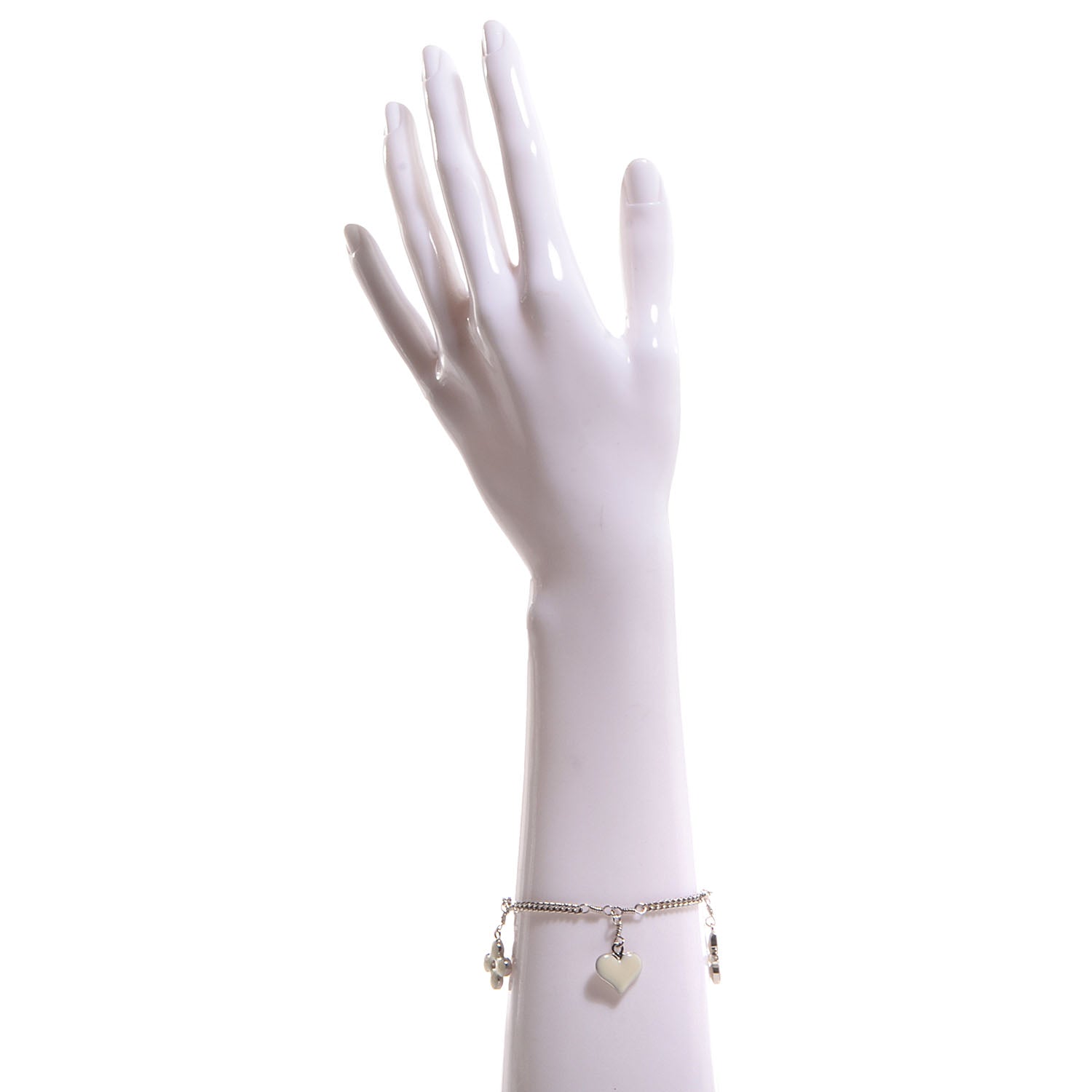 Louis Vuitton Sweet Monogram Charm Bracelet White Silver 2 of 5