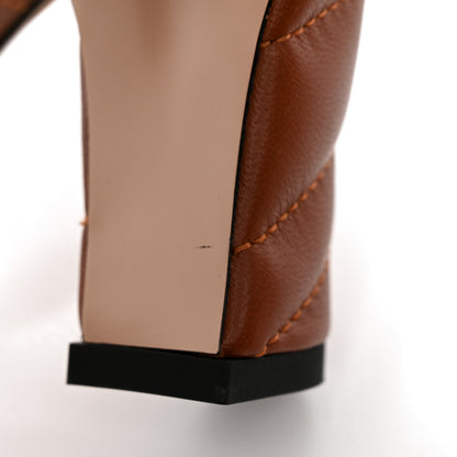 Gucci Nappa Matelasse T-Strap 40mm Sandals 38 Brown Papaya 8 of 10