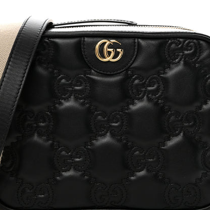 Gucci Calfskin GG Matelasse Shoulder Bag Black Natural 9 of 11