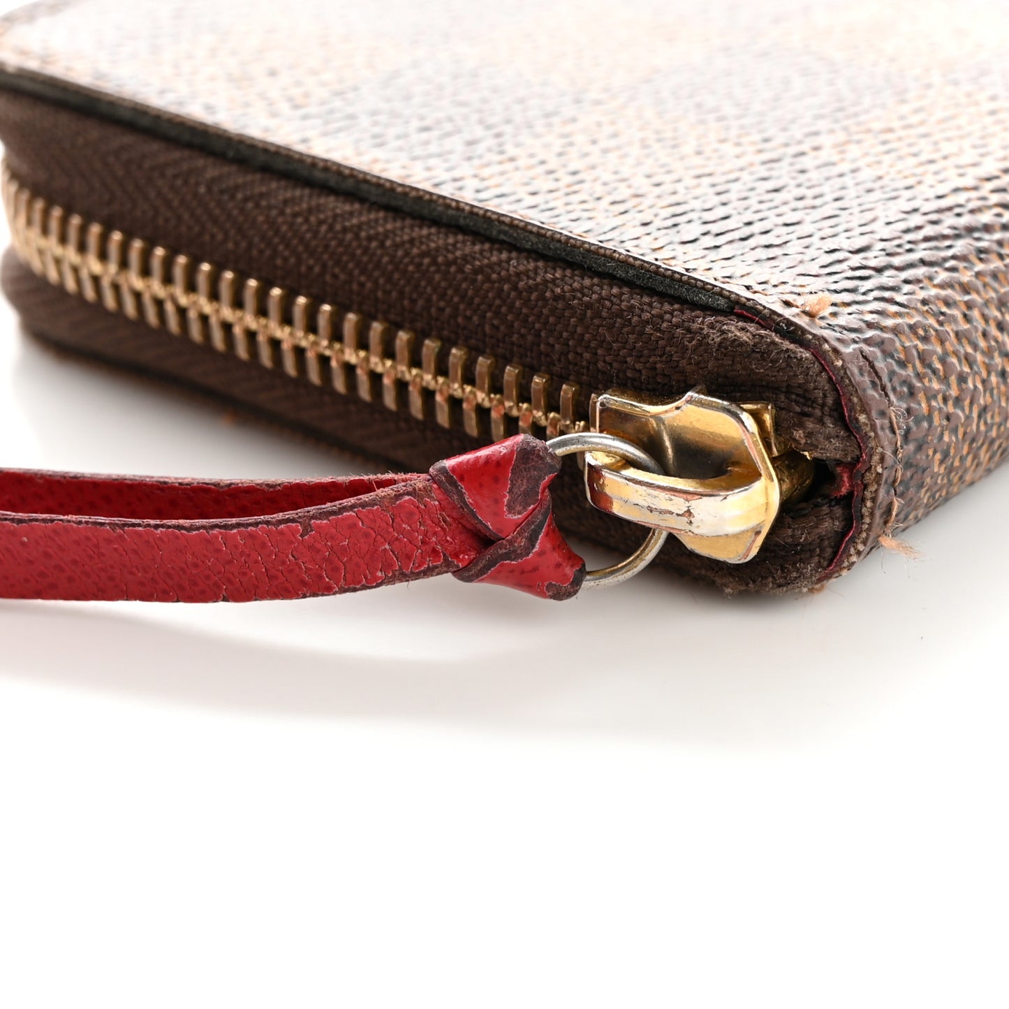 Damier Ebene Clemence Wallet Cherry