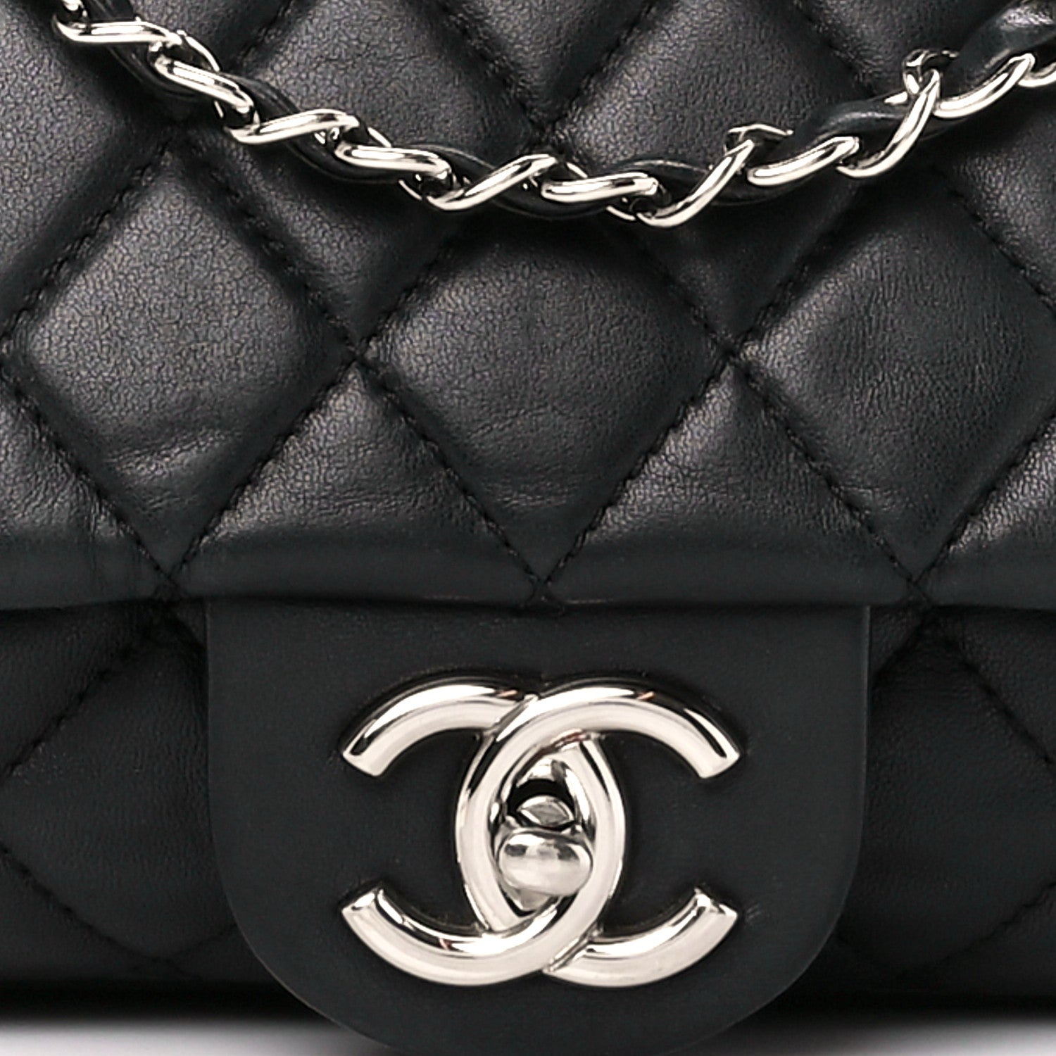 Chanel Lambskin Quilted Jumbo Coco Rain Flap Black 9 of 11