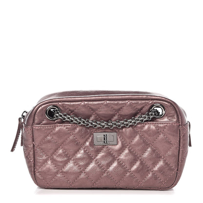 Chanel Metallic Aged Calfskin Quilted Small Reissue Camera Case Rose Fonce 1 of 7