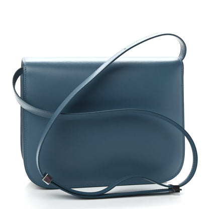 Celine Box Calfskin Medium Classic Box Flap Bag Blue Slate 3 of 8