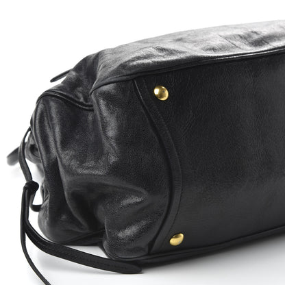 Miu Miu Vitello Shine Bow Shopping Tote Black 7 of 10