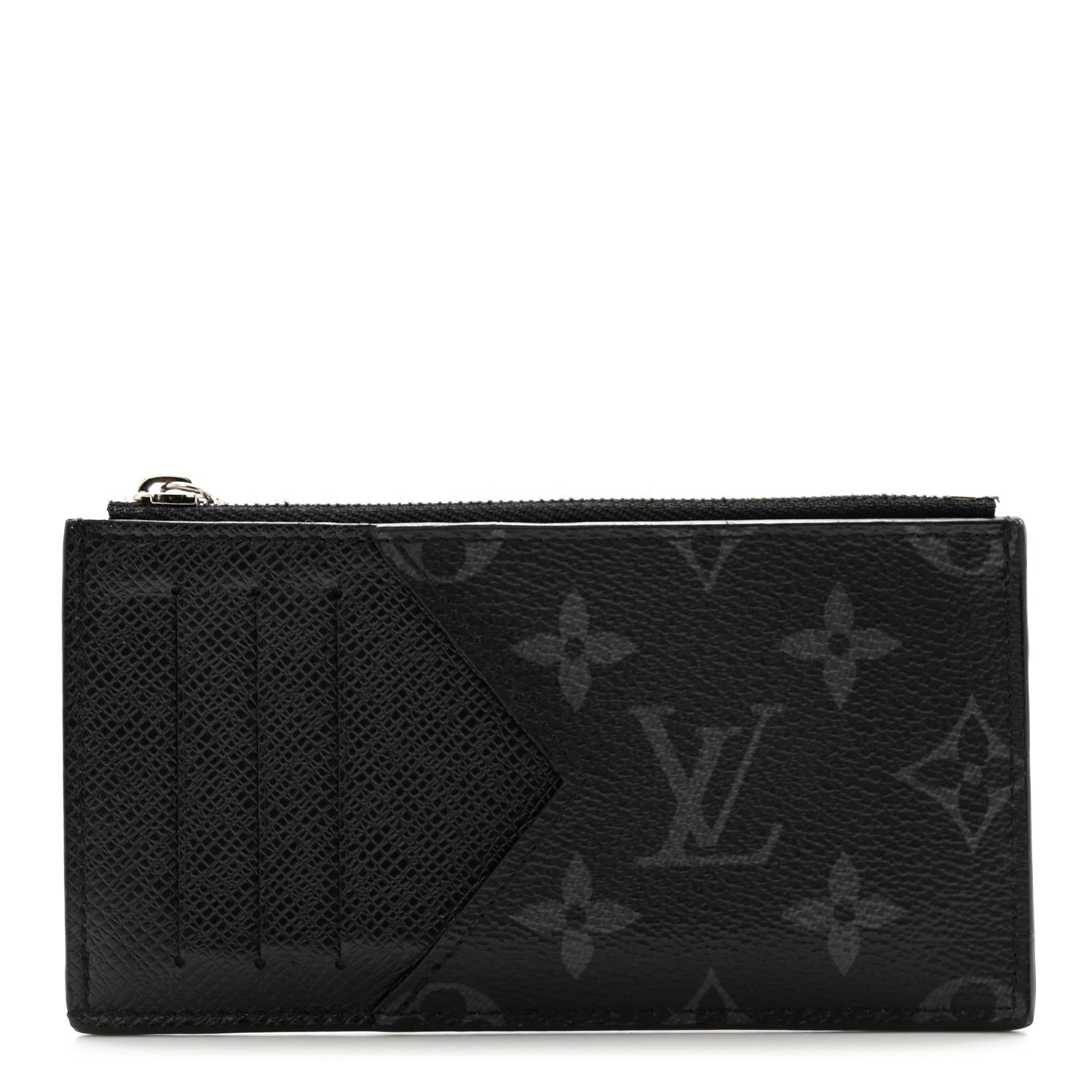 Louis Vuitton Monogram Eclipse Taiga Coin Card Holder 1 of 8