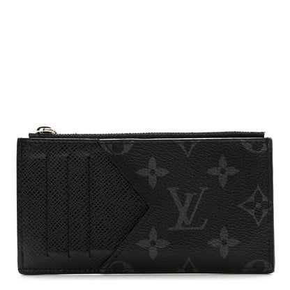 Louis Vuitton Monogram Eclipse Taiga Coin Card Holder 1 of 8