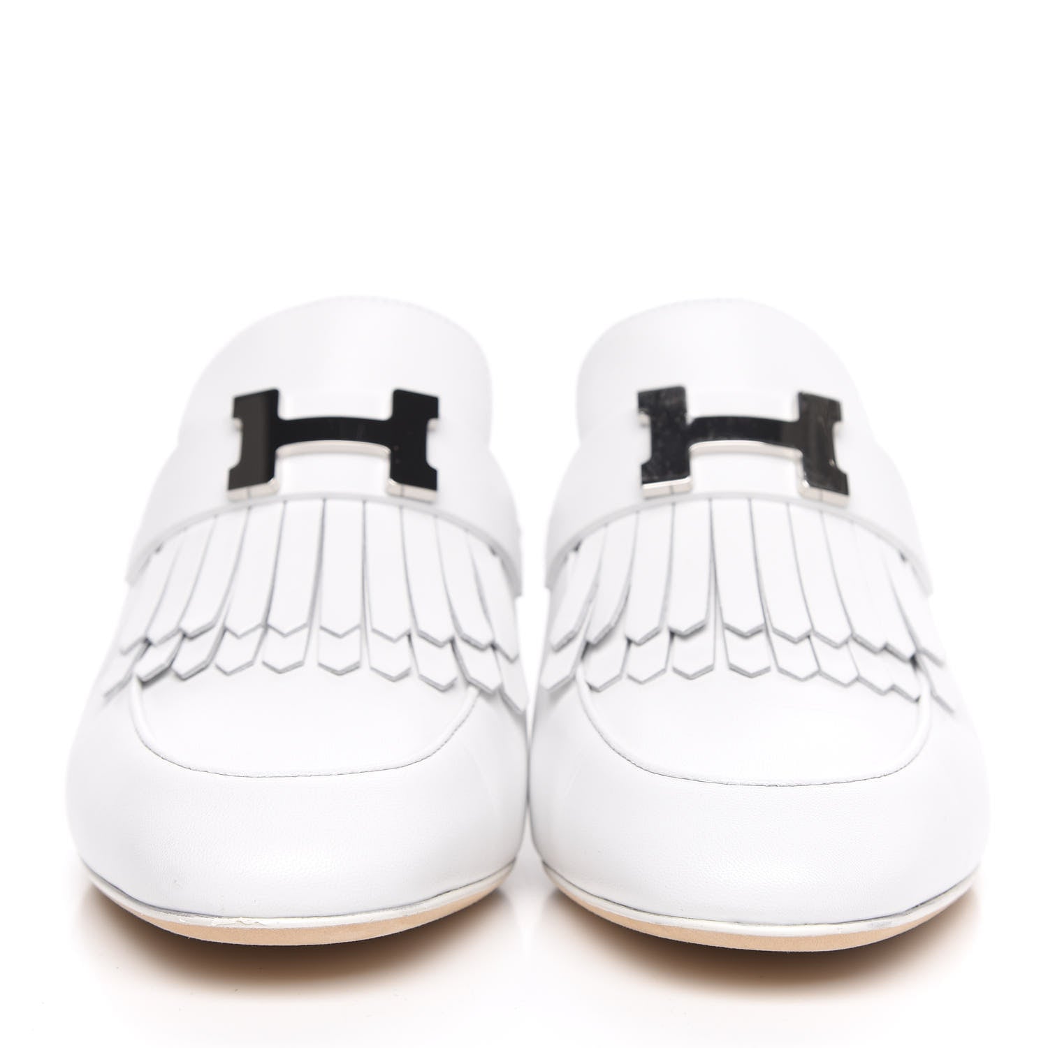 Hermes Goatskin Tuileries Mules 37 White 2 of 9