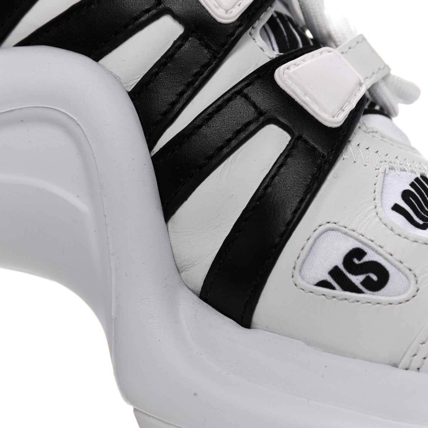 X FORNASETTI Calfskin Technical Nylon LV Archlight Sneaker 38 Black