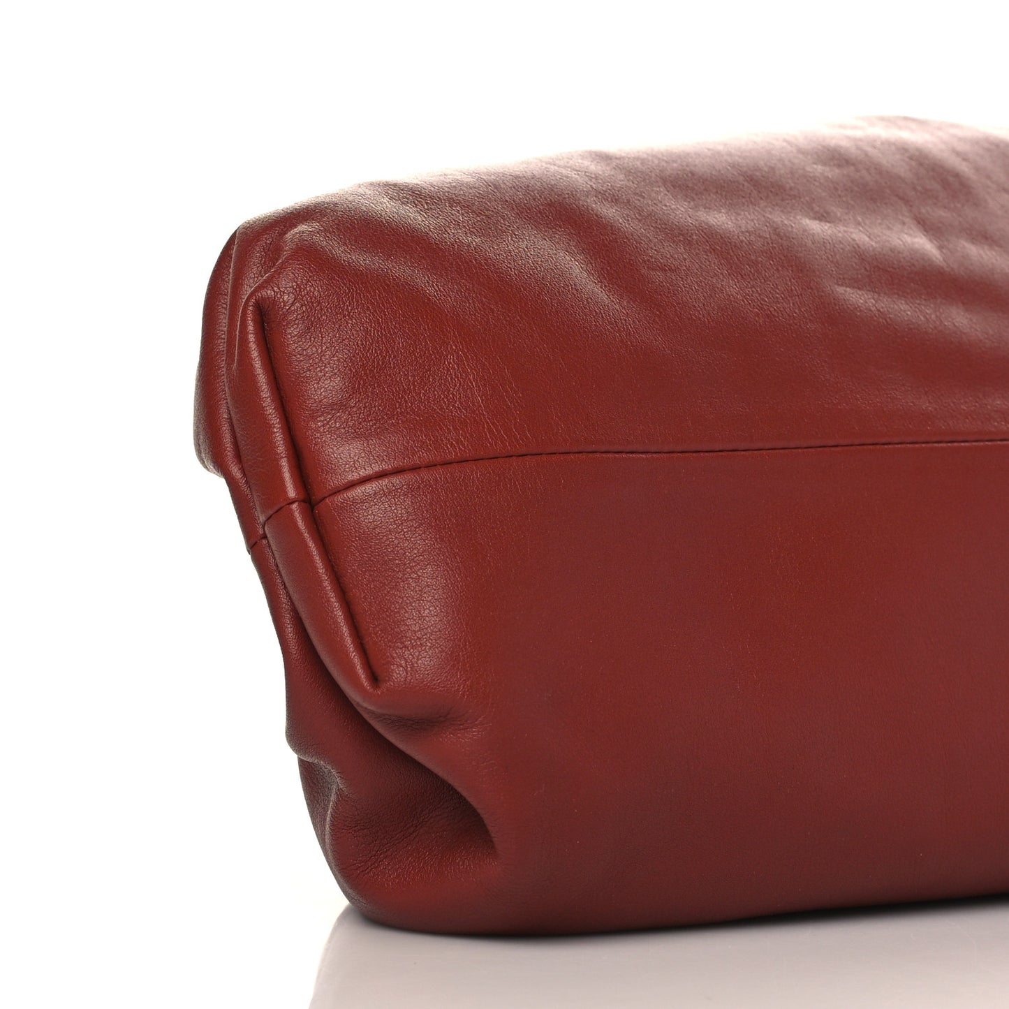 Smooth Butter Calf The Pouch Oversized Clutch Rust