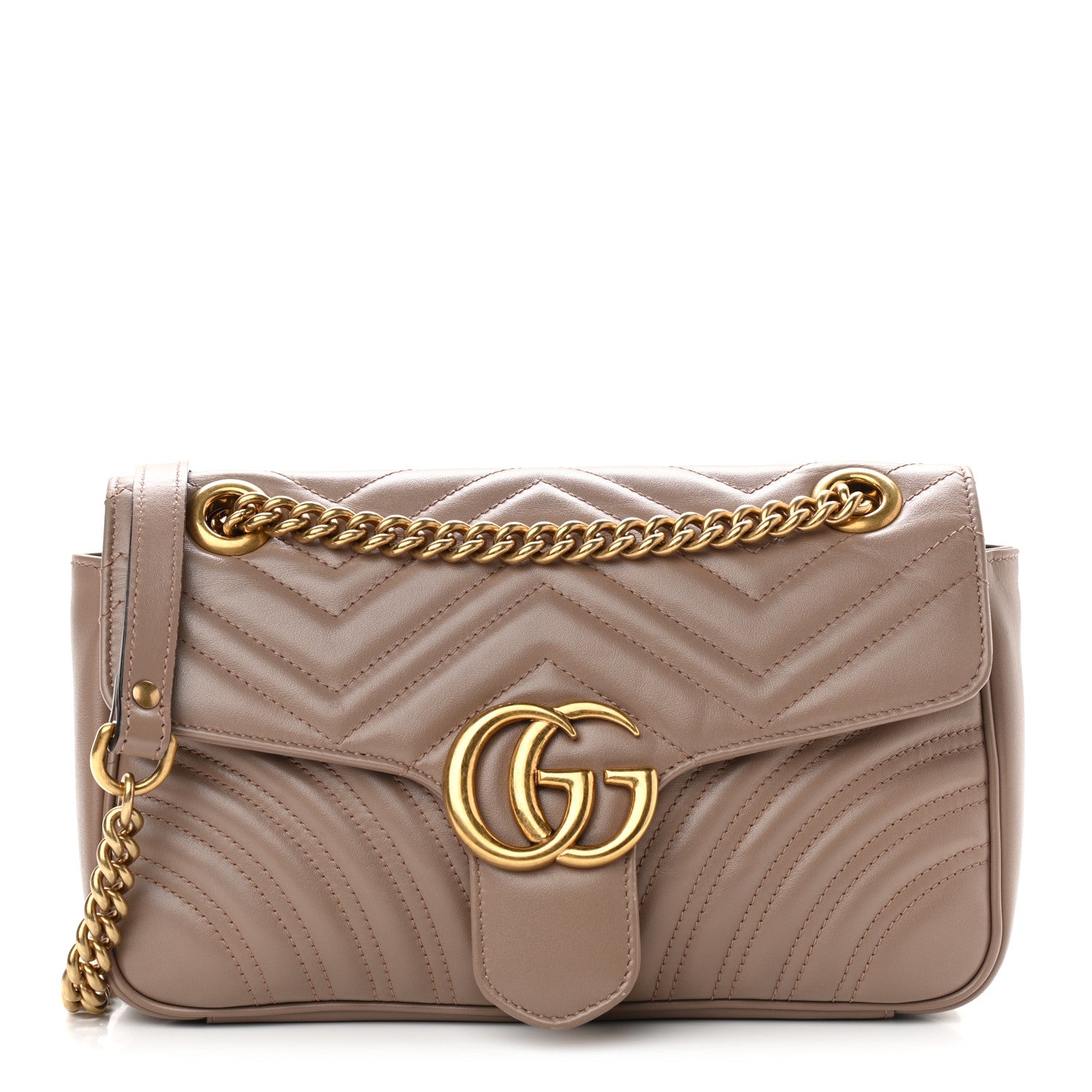 Gucci Calfskin Matelasse Small GG Marmont Shoulder Bag Porcelain Rose 1 of 15