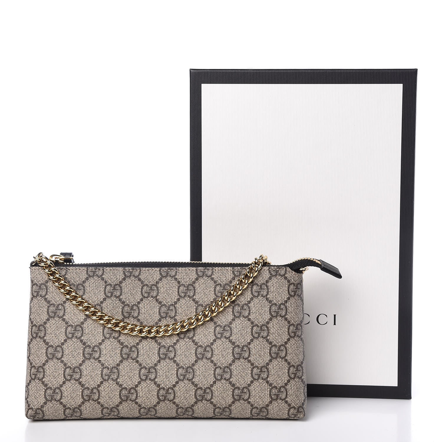 Gucci GG Supreme Monogram Wrist Wallet Black 10 of 10