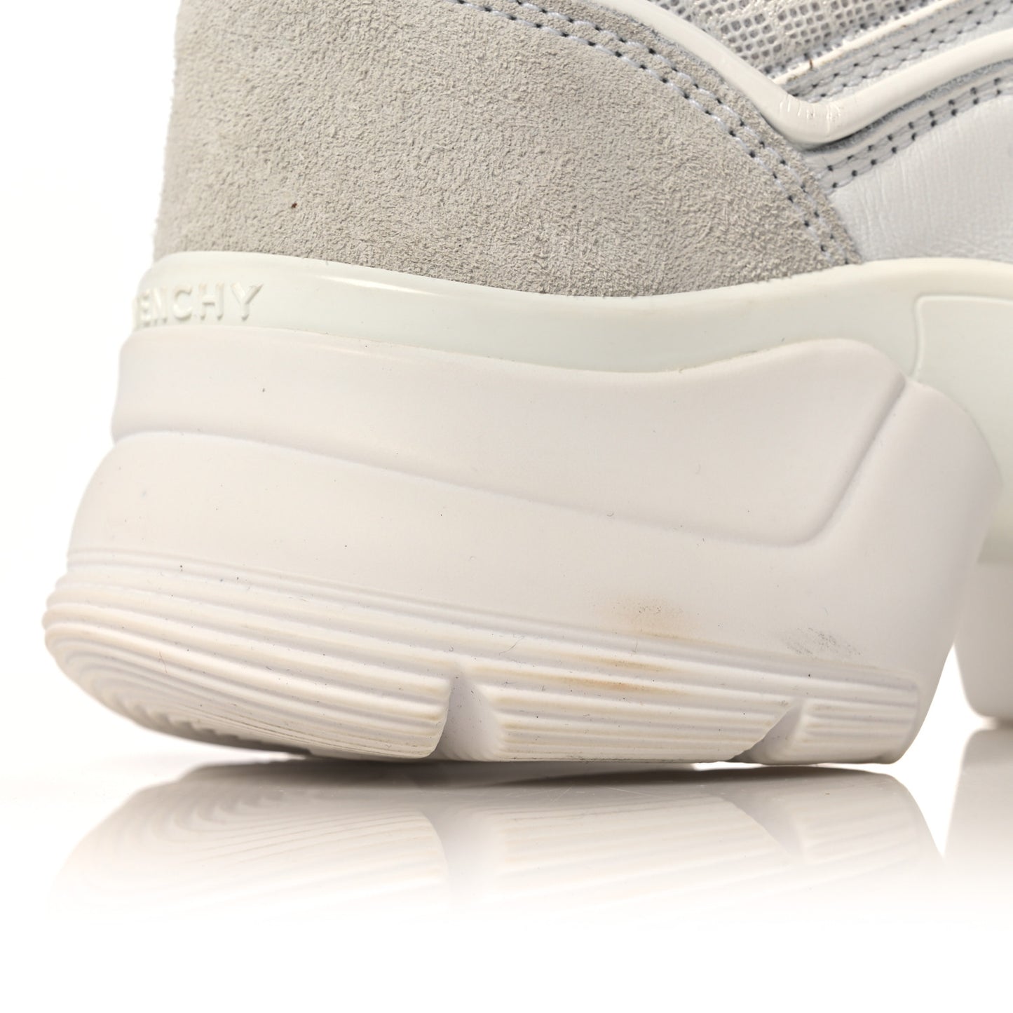 Neoprene Suede Mesh Baisse Jaw Low Sneakers 36.5 White