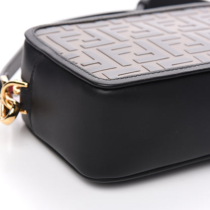 Fendi Vitello Century Bi-Color FF 1974 Embossed Mini Camera Case Maya Black 8 of 10