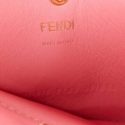 Fendi Mesh Patent Floral Embroidered Monochrome Baguette Pink 6 of 10