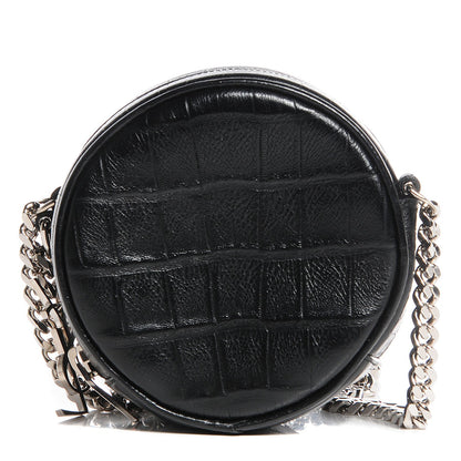Saint Laurent Bubble Croc-Effect Leather Small Crossbody Black 1 of 8