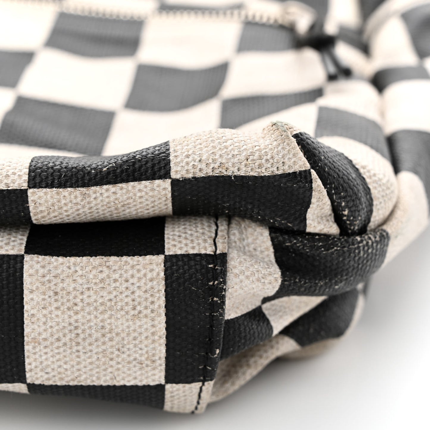 Calfskin Checked Print Nuxx Backpack Black White