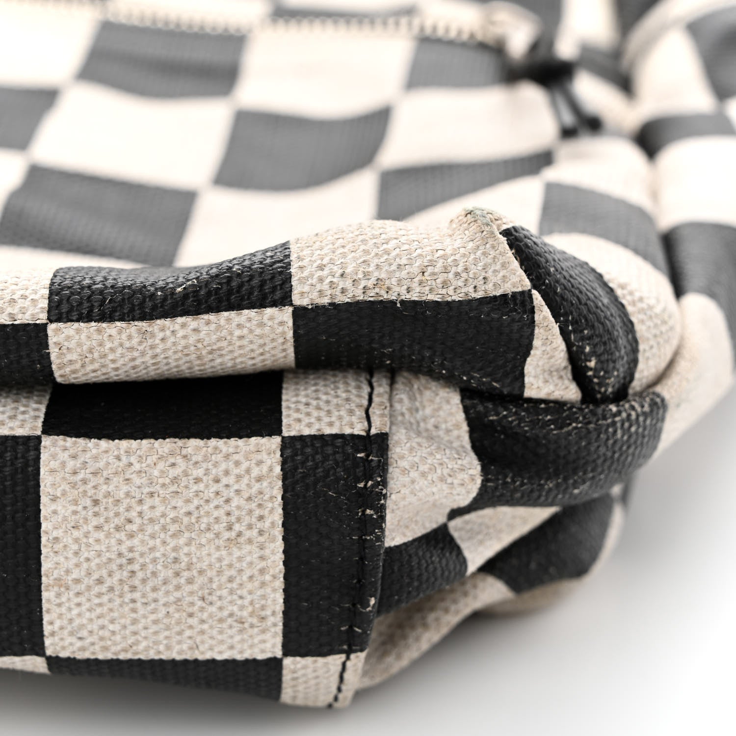Saint Laurent Calfskin Checked Print Nuxx Backpack Black White 13 of 17