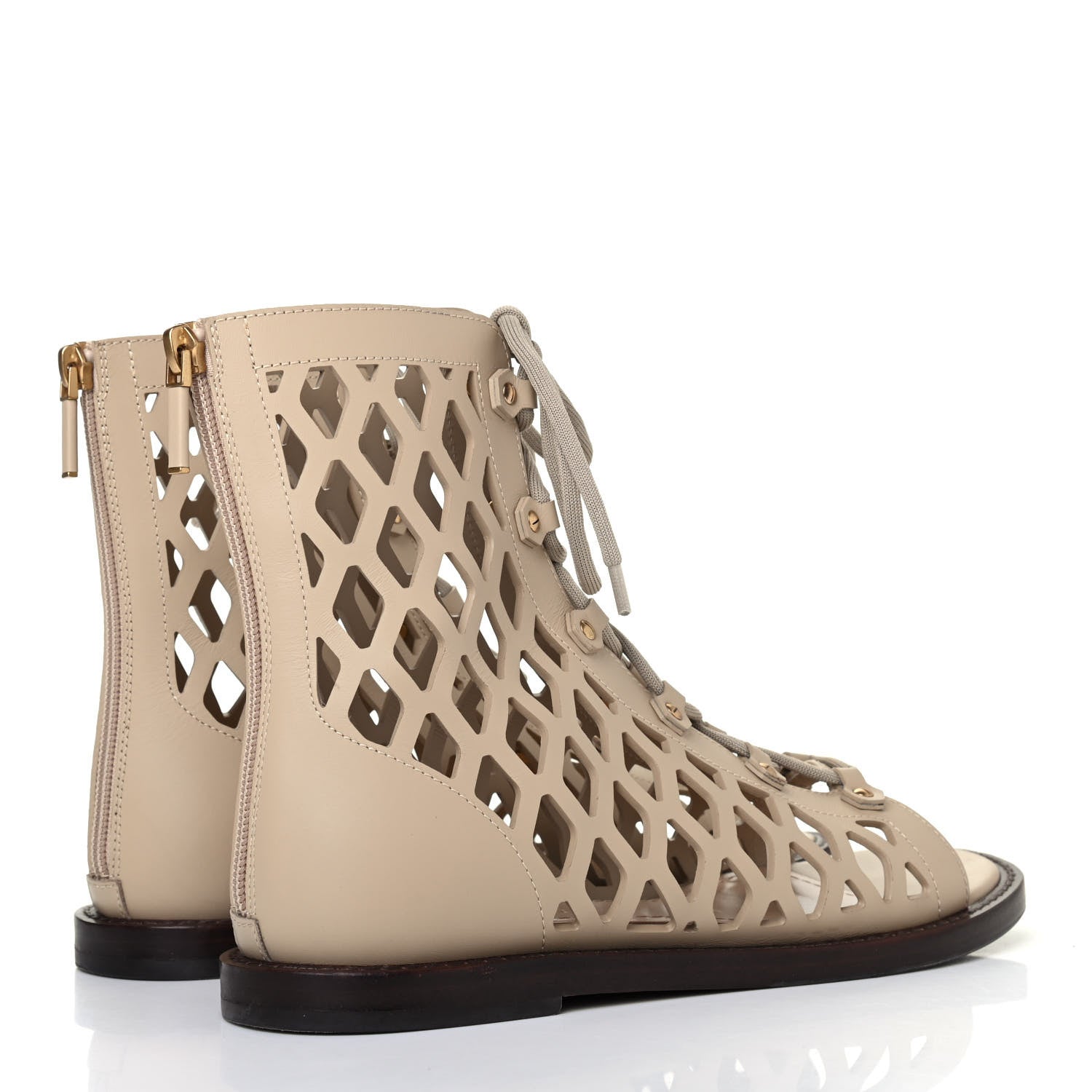Christian Dior Calfskin D-Trap Sandals 38 Corde 3 of 4