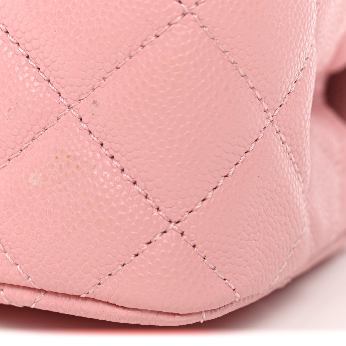 Caviar Quilted Mini Chain Top Handle Rectangular Flap Light Pink