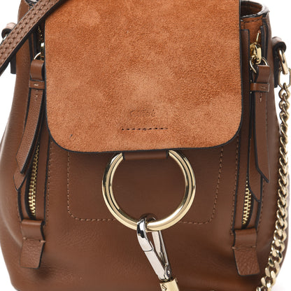Chloe Suede Calfskin Mini Faye Backpack Tan 9 of 9