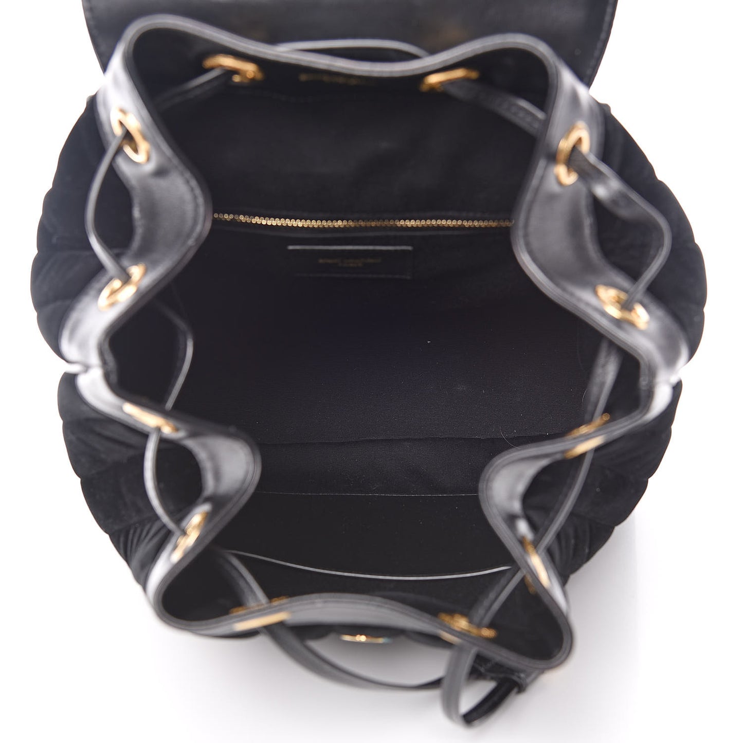 Velvet Matelasse Vicky Backpack Black
