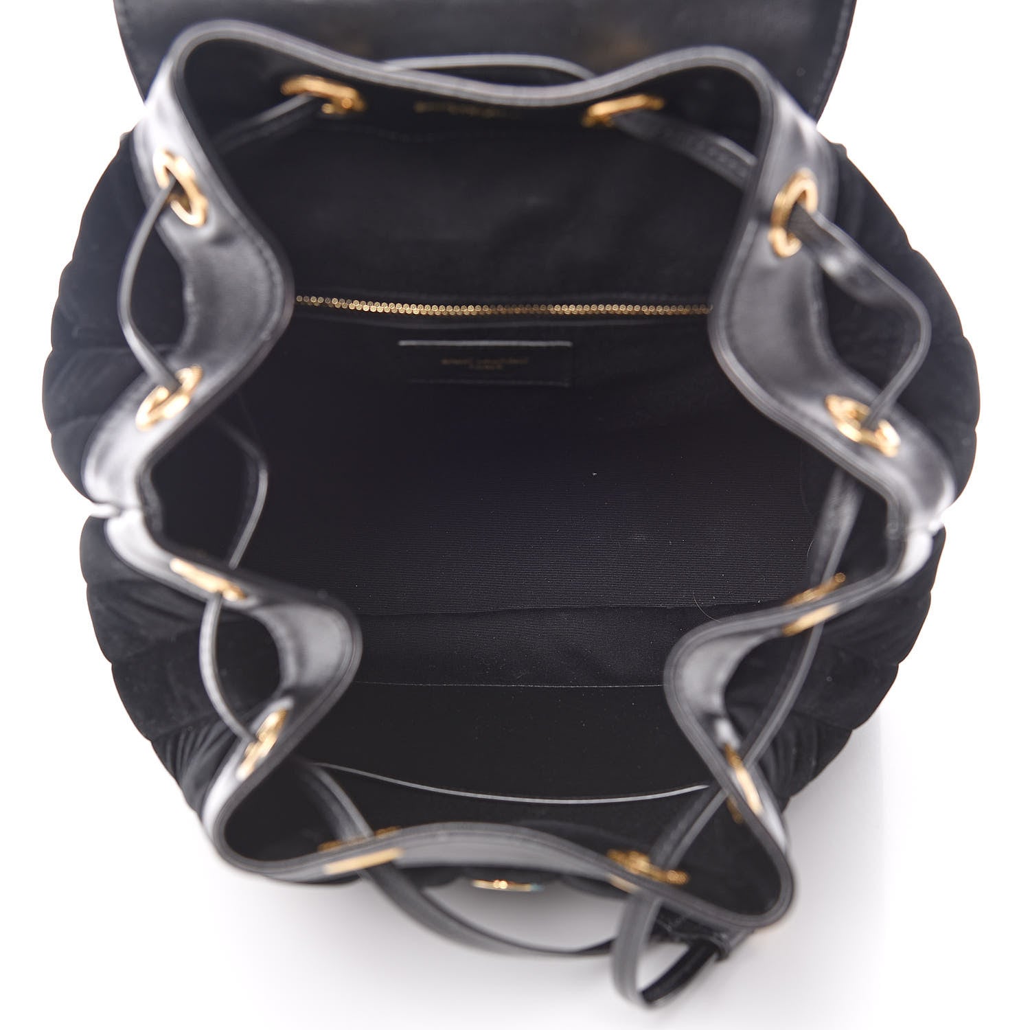 Saint Laurent Velvet Matelasse Vicky Backpack Black 5 of 11
