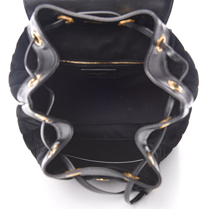 Saint Laurent Velvet Matelasse Vicky Backpack Black 5 of 11