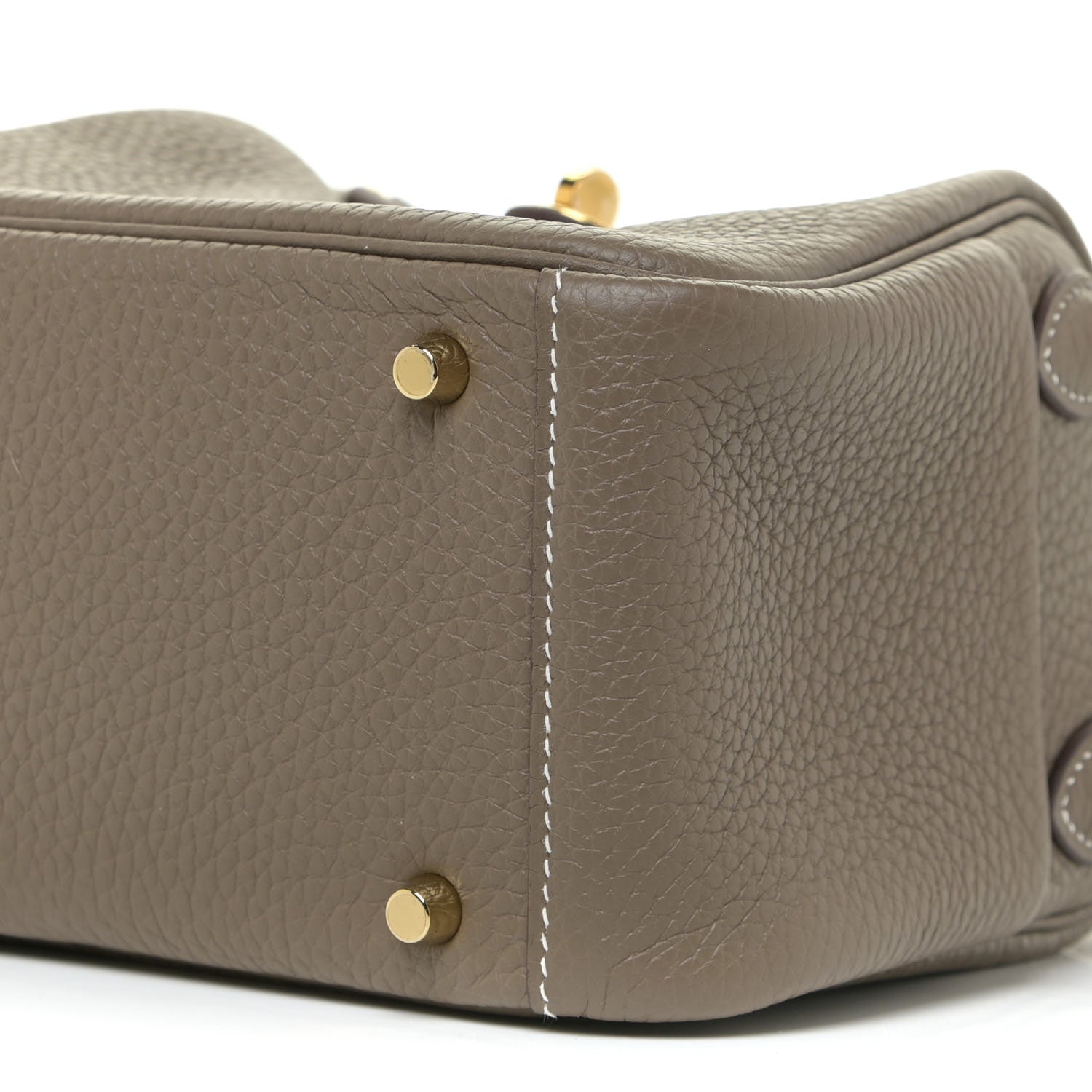 Hermes Taurillon Clemence Mini Lindy 20 Etoupe 9 of 12