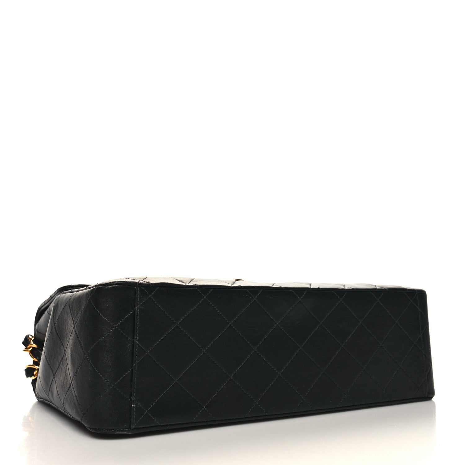 Chanel Lambskin Quilted XL Jumbo Single Flap Black 4 of 12