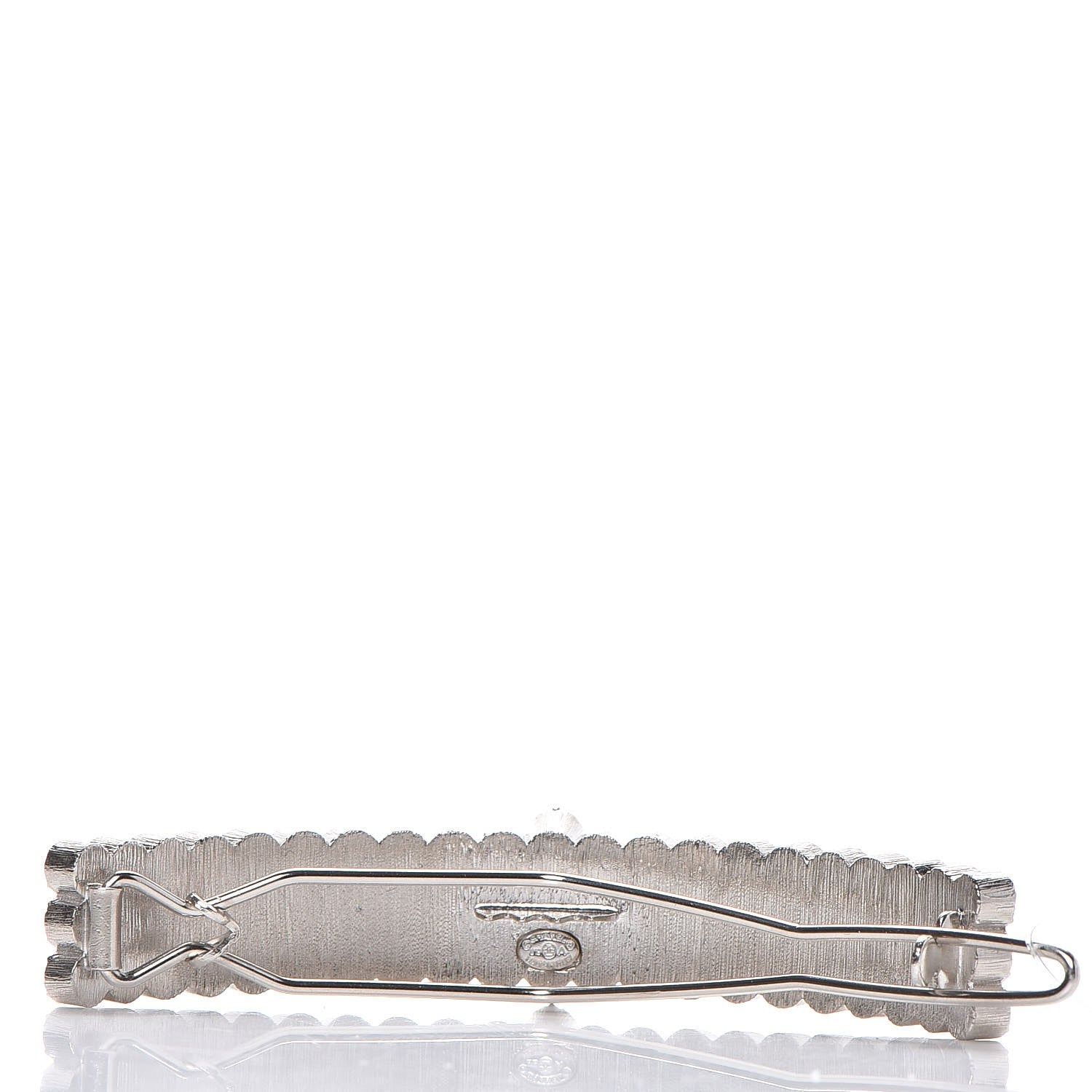 Chanel Crystal CC Hair Pin Silver 3 of 5