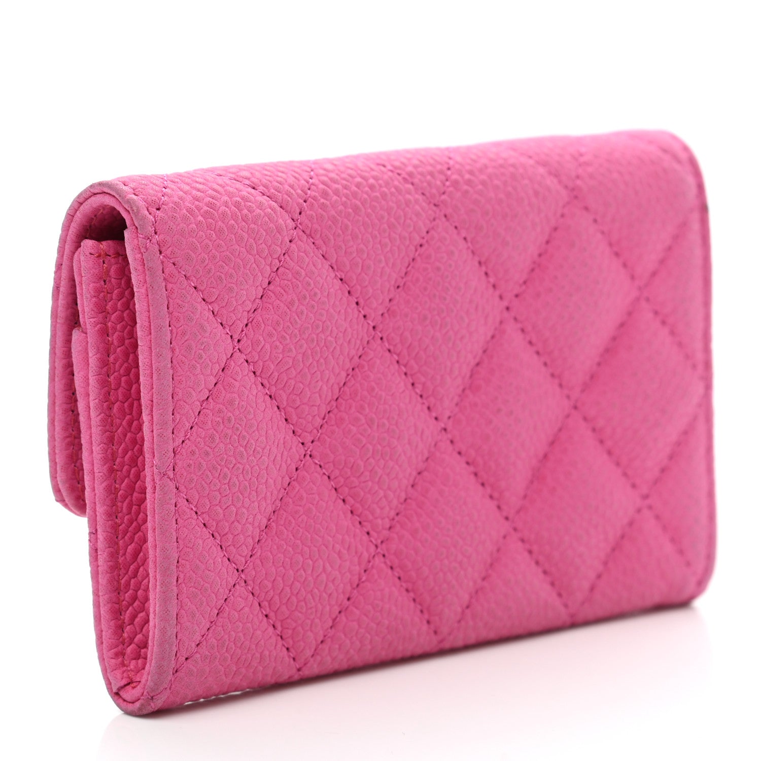 Chanel Iridescent Caviar Quilted Flap Card Holder Pink 3 of 11