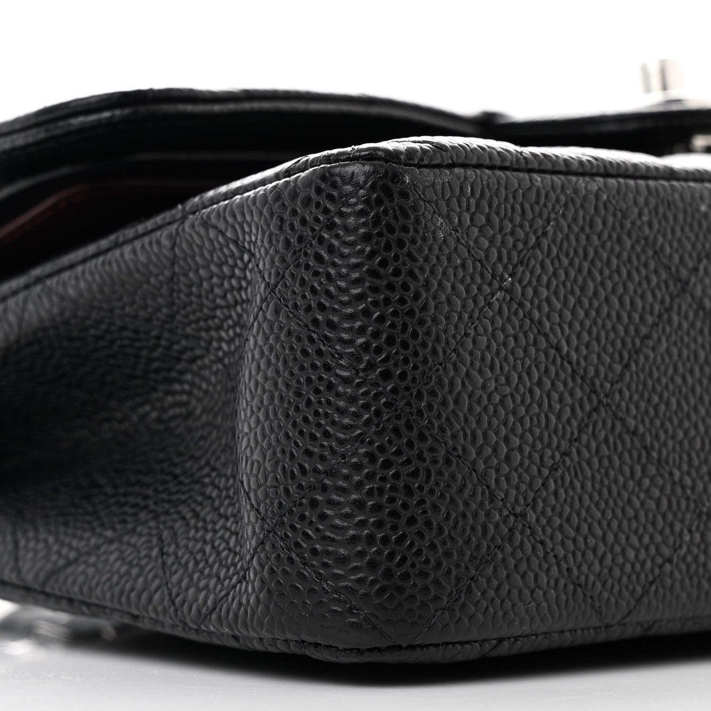 Caviar Quilted Small Double Flap Black