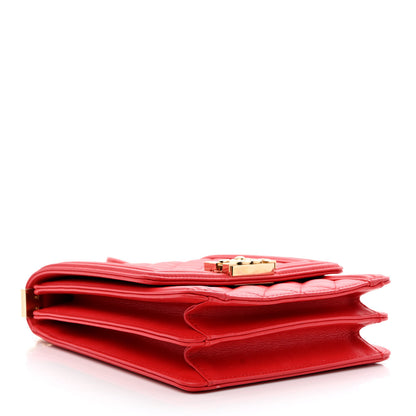 Chanel Caviar Quilted North South Boy Flap Red 4 of 12