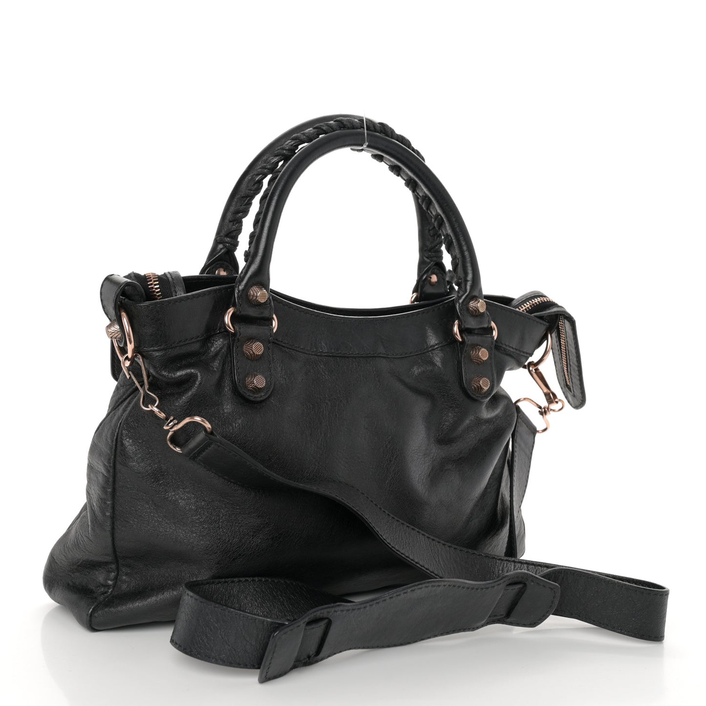 Agneau Giant 12 Rose Gold Hardware Town Black