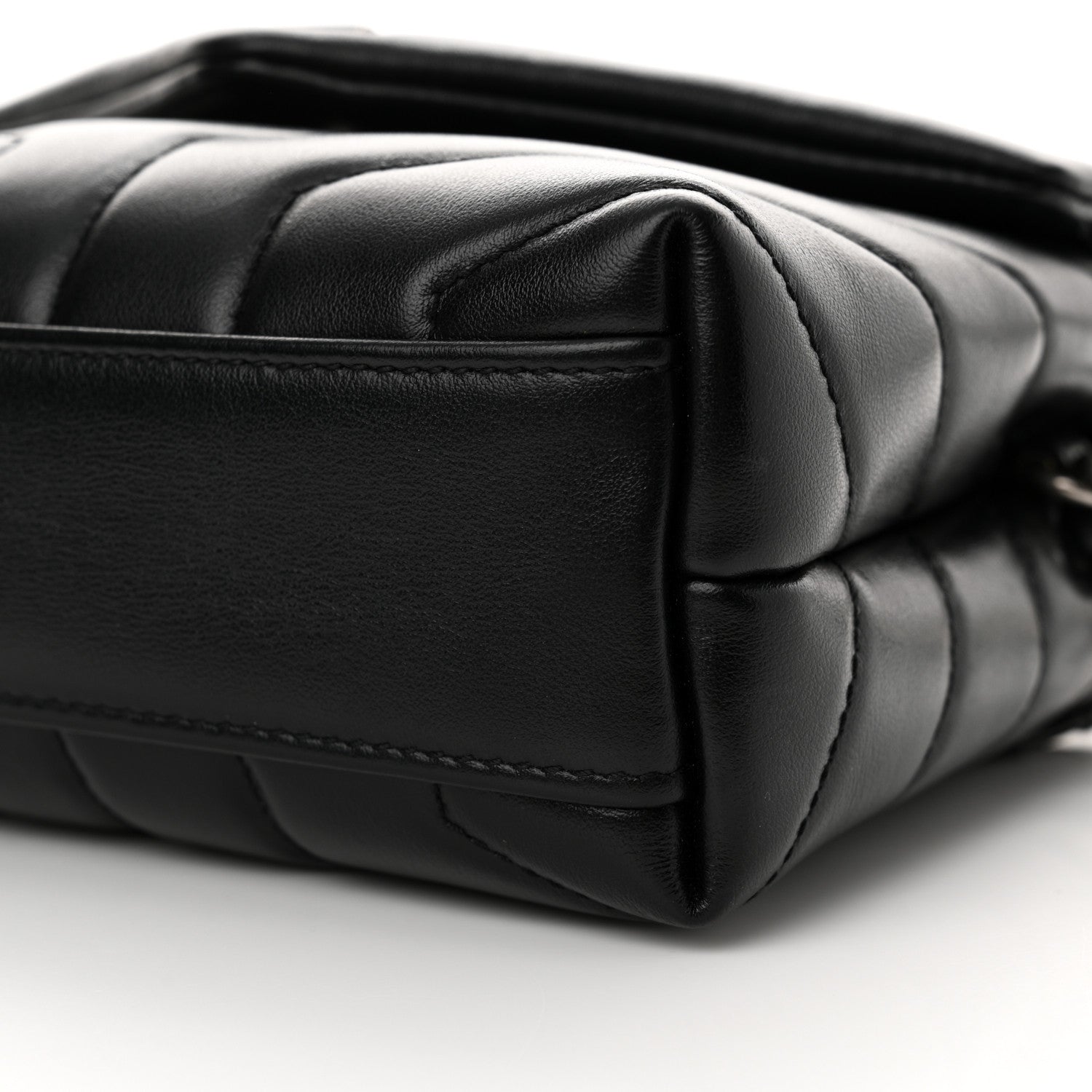 Saint Laurent Calfskin Y Quilted Monogram Toy Loulou Crossbody Bag Black 10 of 14