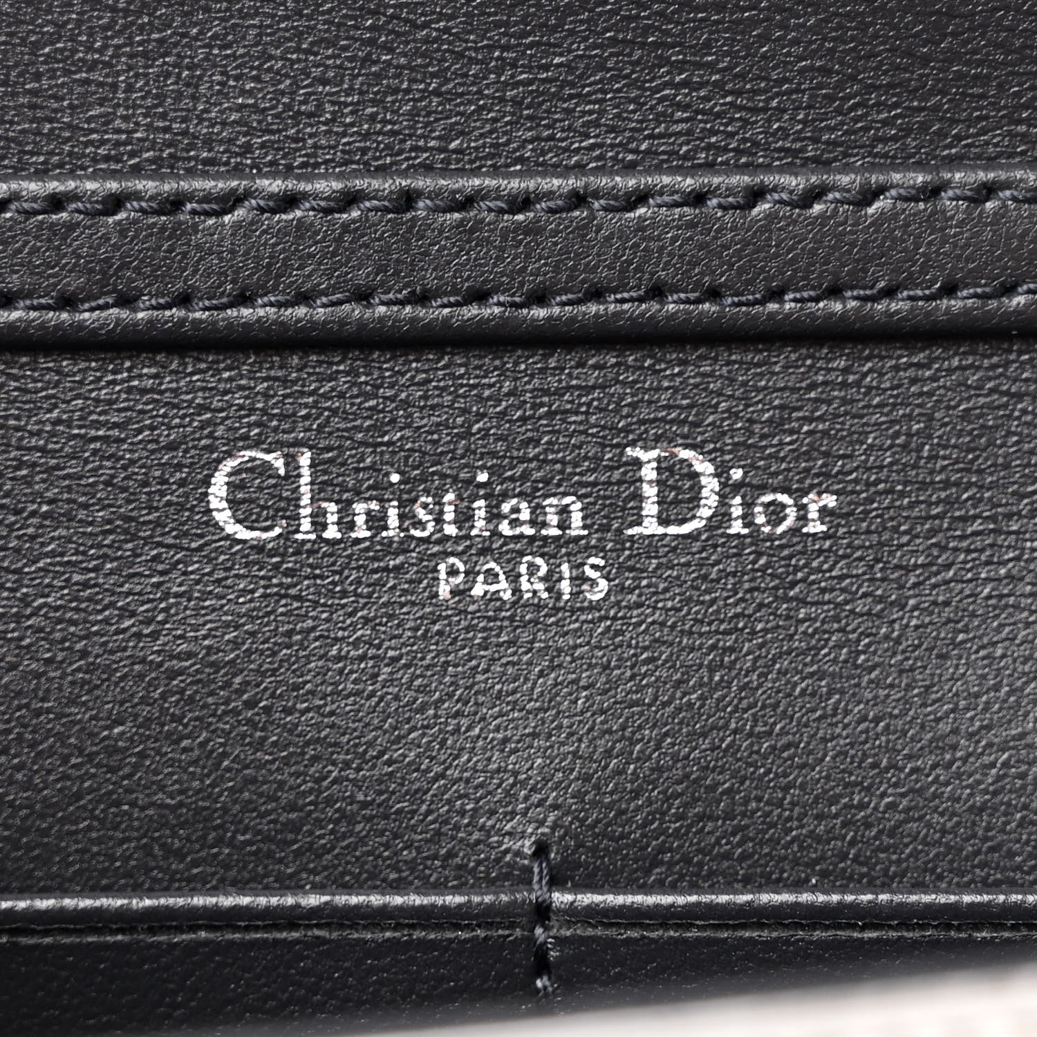 Christian Dior Metallic Patent Micro-Cannage Diorama Wallet on Chain Pouch Silver 6 of 10