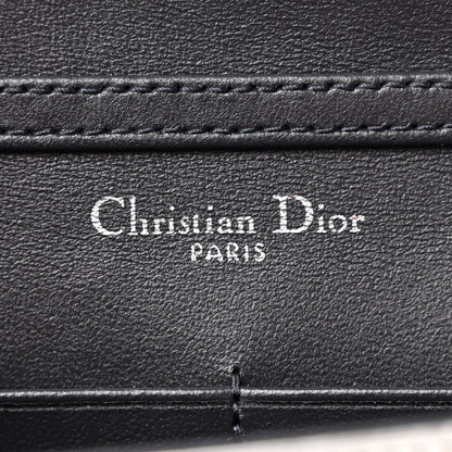 Christian Dior Metallic Patent Micro-Cannage Diorama Wallet on Chain Pouch Silver 6 of 10