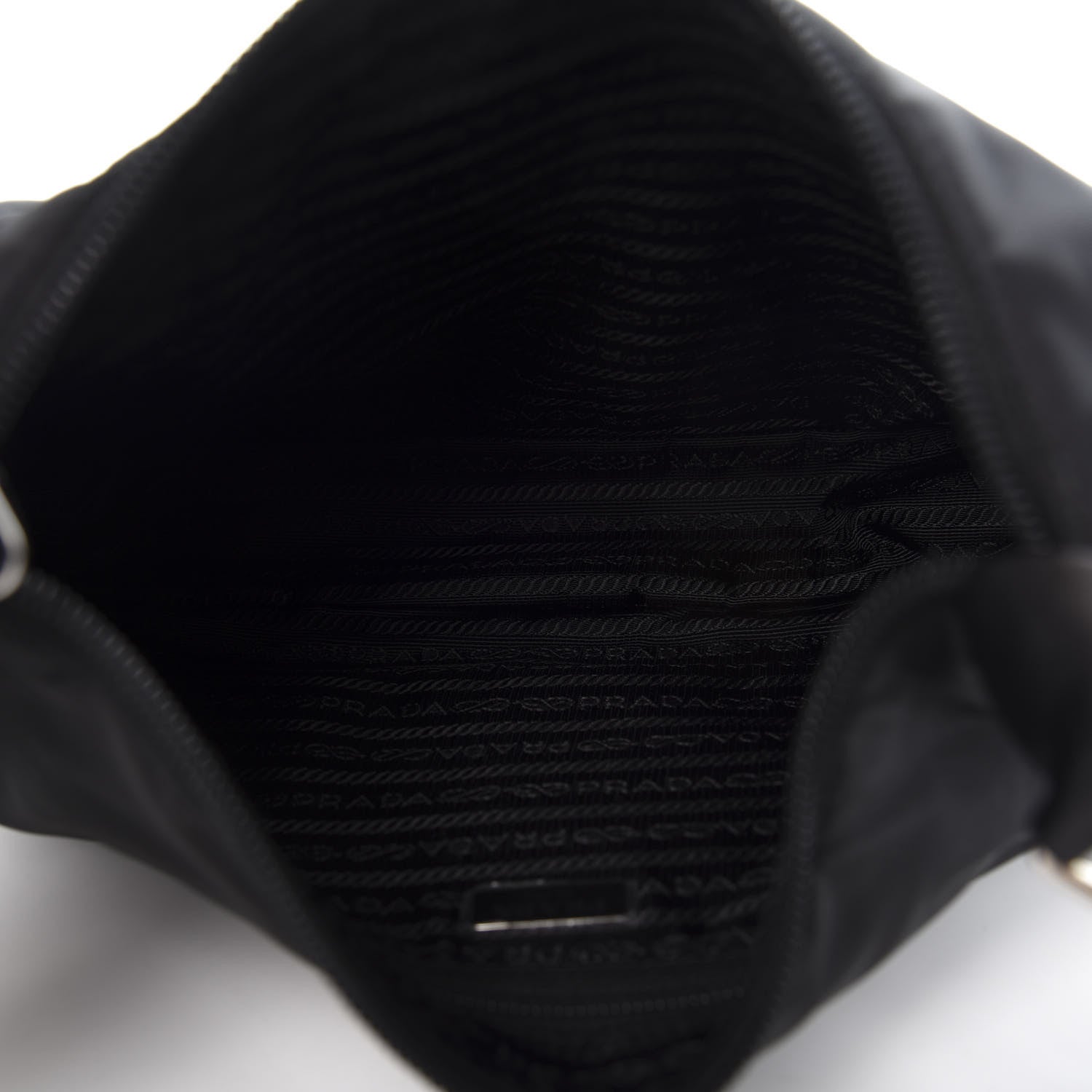 Prada Tessuto Nylon Studded New Vela Hobo Black Fuoco 5 of 12