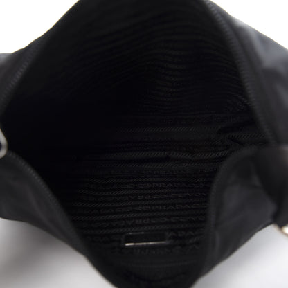 Prada Tessuto Nylon Studded New Vela Hobo Black Fuoco 5 of 12