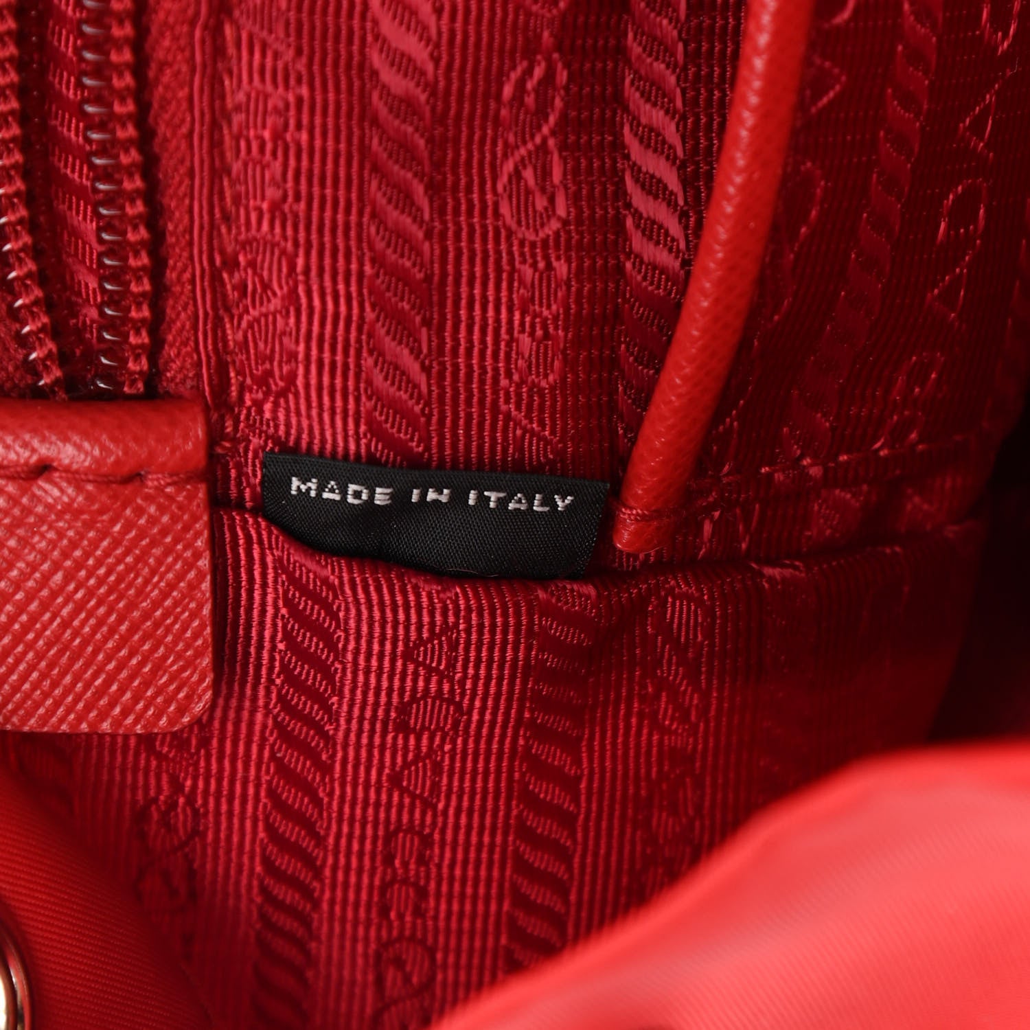 Prada Tessuto Nylon Saffiano Vela Medium Backpack Rosso 7 of 14