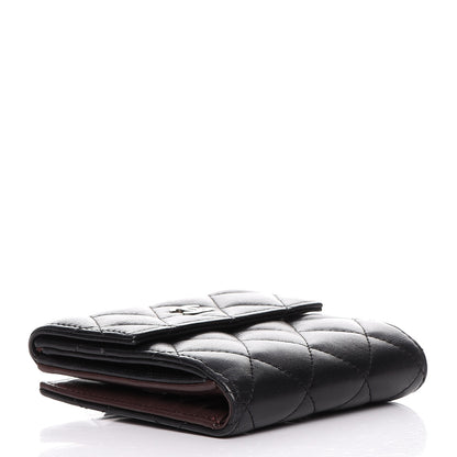 Chanel Lambskin Quilted Compact French Flap Wallet Black 4 of 8