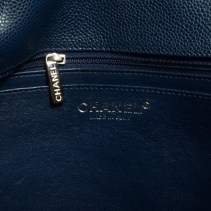Chanel Caviar Jumbo Single Flap Navy Blue 7 of 8