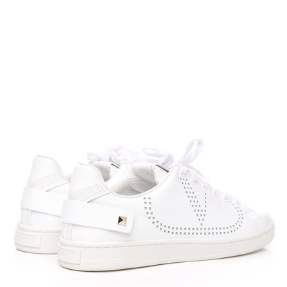 Valentino Garavani Calfskin Womens Backnet Sneakers 37.5 White 4 of 10