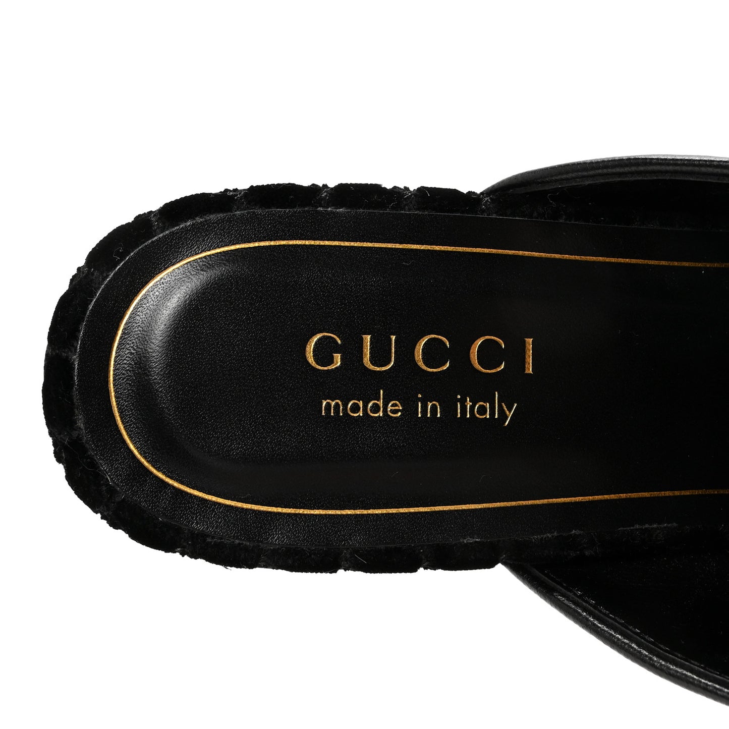 Velvet GG Monogram Womens Princetown Slippers 39 Black