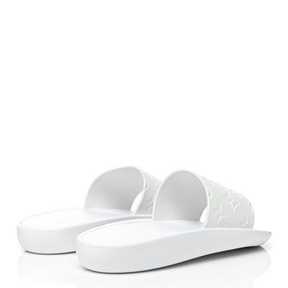 Louis Vuitton Rubber Monogram Embossed Sunbath Flat Mule 36 White 4 of 7