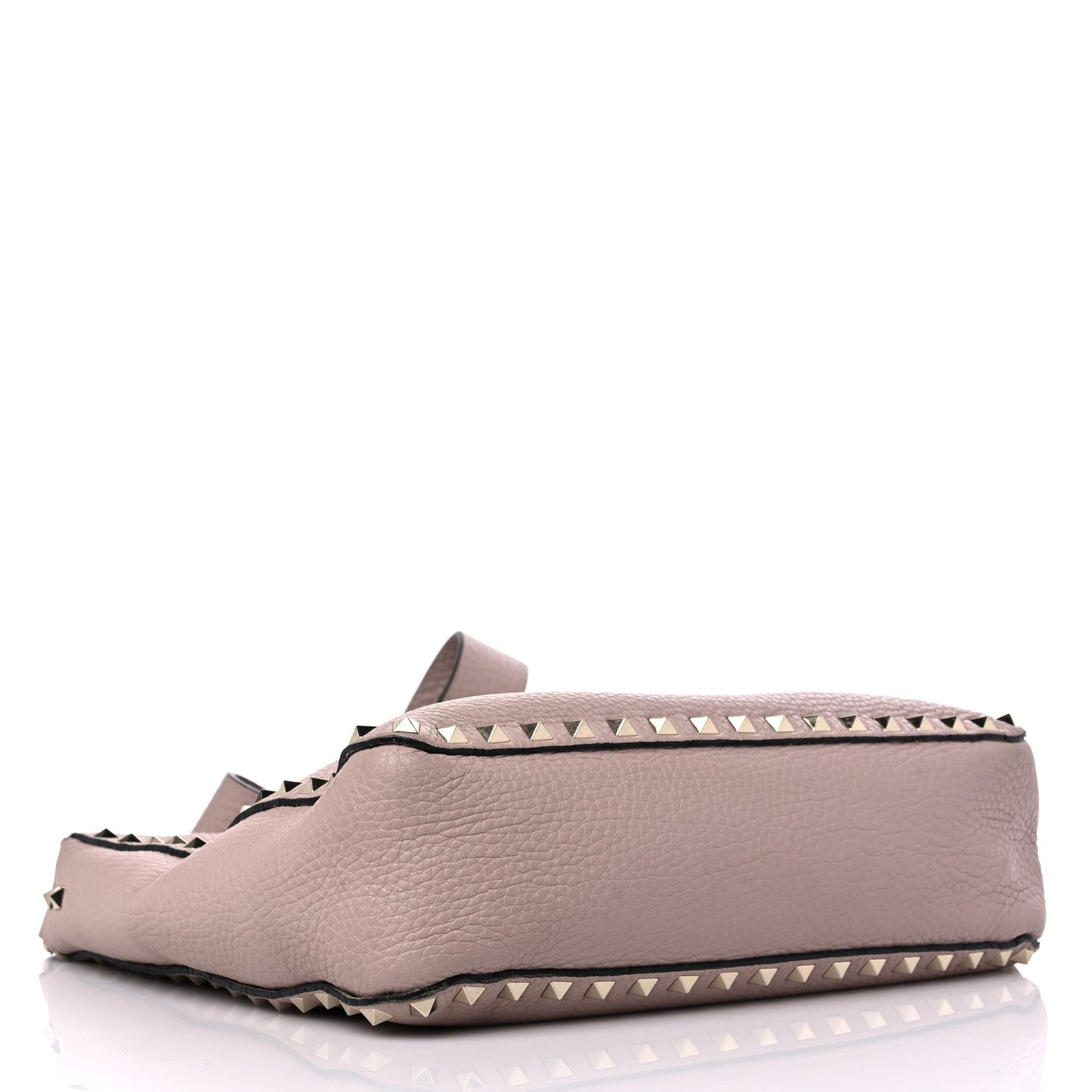 Pebbled Calfskin Small Rockstud Flip-Lock Messenger Bag Water Rose