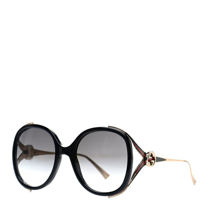 Gucci Round Frame Injected GG0226S Sunglasses Black 1 of 7