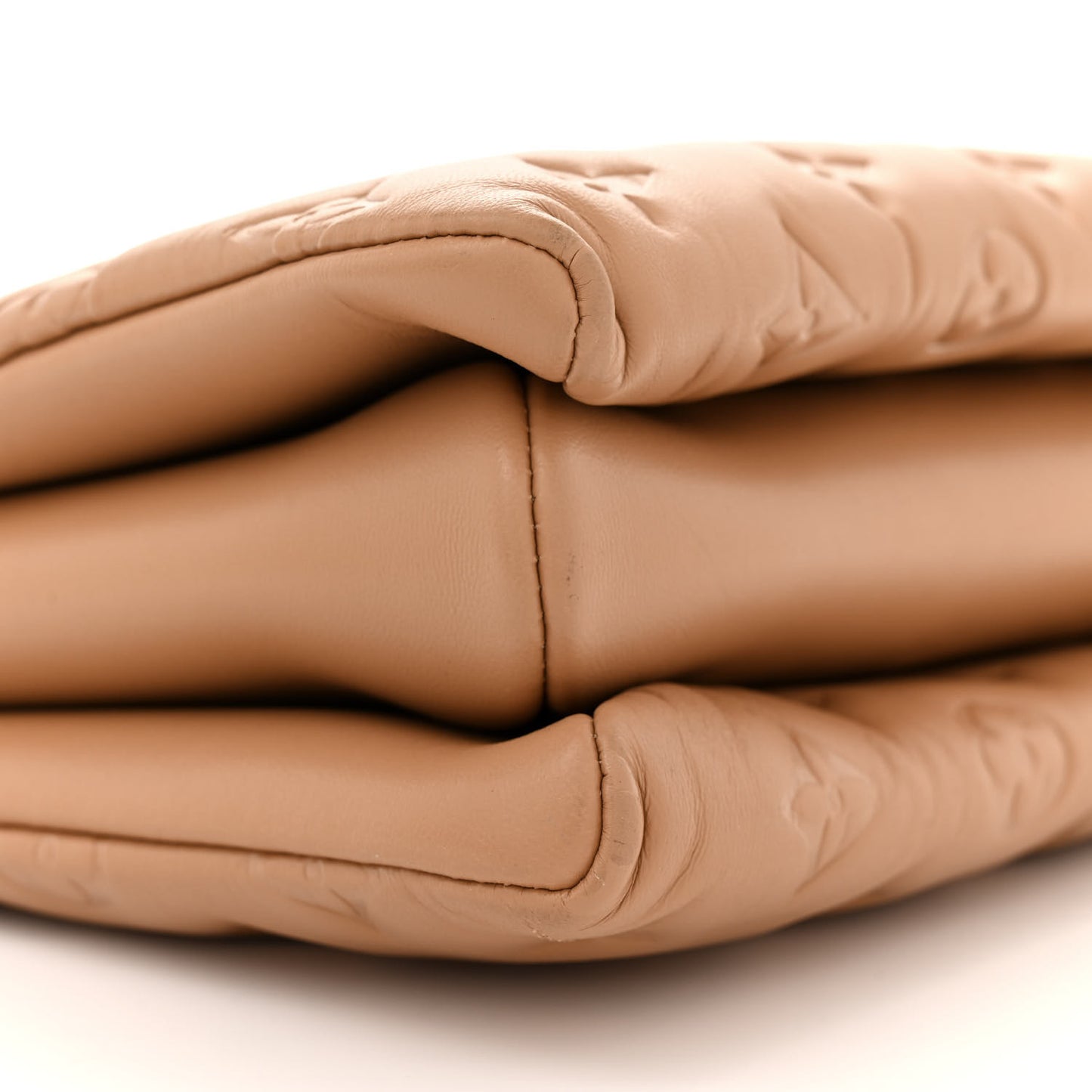 Lambskin Embossed Monogram Coussin PM Camel