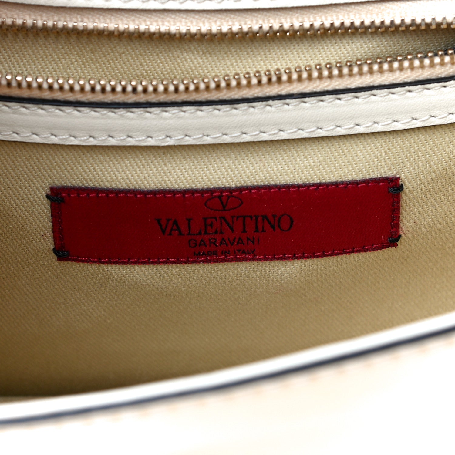 Valentino Garavani Patent Small Glam Lock Rockstud Flap Ivory 5 of 13